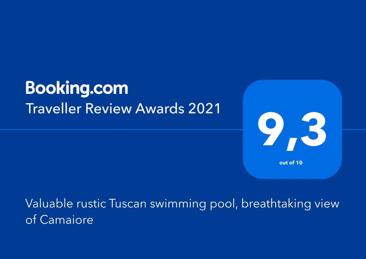 Valuable Rustic Tuscan Swimming Pool, Breathtaking View Of Camaiore Exterior foto